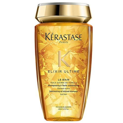 Kérastase Elixir Ultime Le Bain 250 ml - złota butelka szamponu z przednią etykietą
