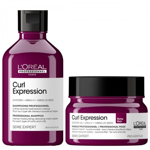Zestaw intensywnie nawilżający do włosów kręconych i suchych | kremowy szampon, bogata maska L'Oréal Serie Expert Curl Expression 