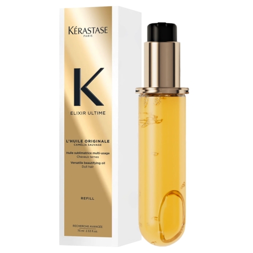 Kérastase Elixir Ultime Refill 75 ml – wkład uzupełniający z czarną pompką i kartonikiem