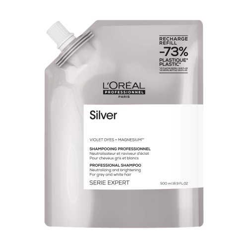 Szampon do włosów siwych i rozjaśnionych Refill 500ml - L'Oréal Professionnel Silver