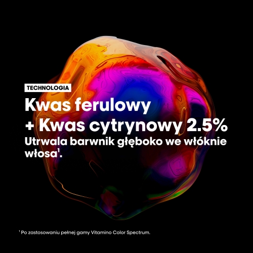 Technologia Vitamino Color Spectrum – kwas ferulowy i cytrynowy 2,5%