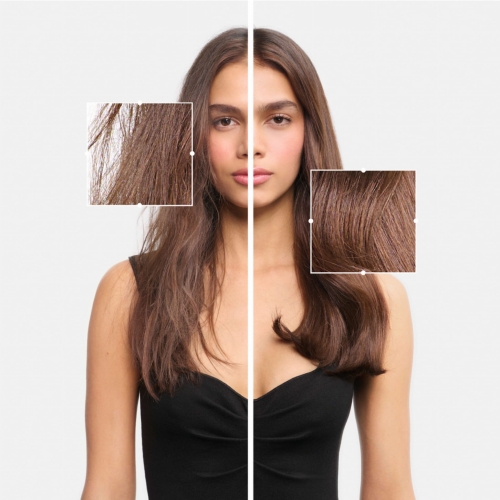 Kobieta z lśniącymi włosami – połączenie nut cytrusów i wanilii w zapachu Gloss Absolu.