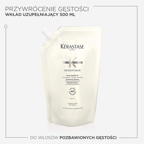 Kérastase Densifique Bain Densité Refill 500 ml – szampon zagęszczający we wkładzie uzupełniającym.