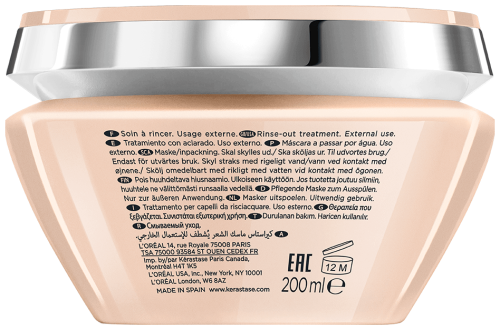 Kérastase Curl Manifesto Masque Beurre Haute Nutrition – tylna etykieta z opisem i składem produktu