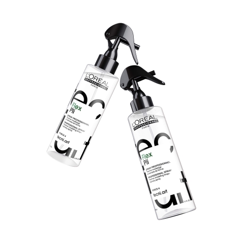 L’Oréal Professionnel Tecni.Art Flex Pli – dwa spraye ułożone pod kątem