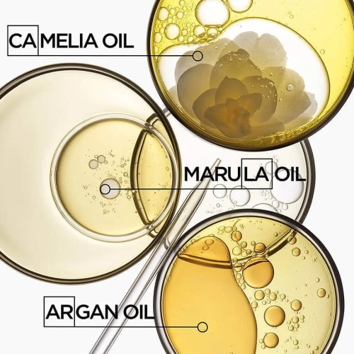 Kérastase Elixir Ultime – kompozycja olejów: camelia, marula, argan w zbliżeniu