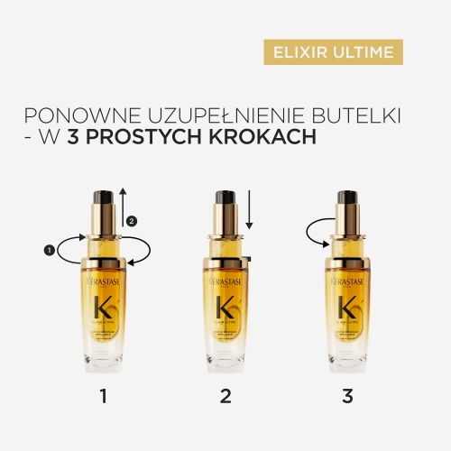 Elixir Ultime – ponowne uzupełnienie butelki w 3 krokach