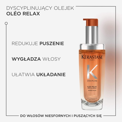 Kérastase Discipline Oléo-Relax – efekty: redukcja puszenia, gładkość, łatwe układanie