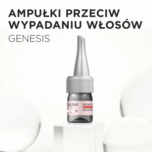 Ampułka Kérastase Genesis z nałożonym aplikatorem do skóry głowy