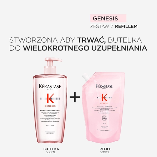 Zestaw Kérastase Genesis – butelka 500 ml i uzupełnienie Refill 500 ml