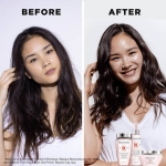 Efekt przed i po użyciu produktów Kérastase Genesis z mleczkiem termicznym