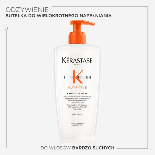 Kérastase Bain Satin Riche – odżywienie i butelka do wielokrotnego napełniania