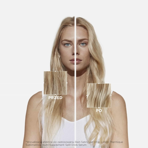 Efekt przed i po – włosy po zastosowaniu Kérastase Nutritive Masquintense Riche