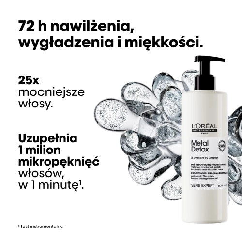 L’Oréal Professionnel Metal Detox – efekty 72h nawilżenia i 25x mocniejsze włosy