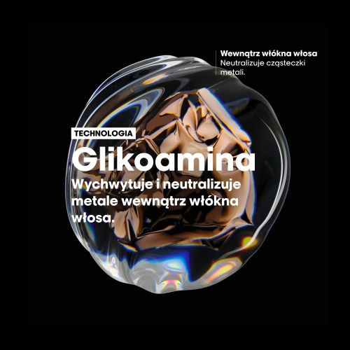 Technologia Glicoamina – neutralizuje metale wewnątrz włosa