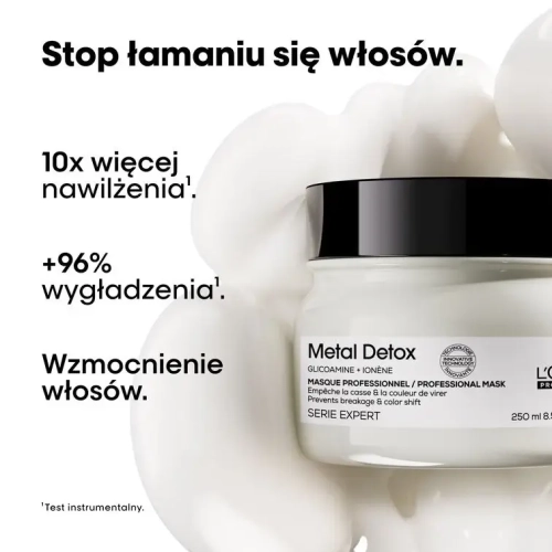 Maska L’Oréal Metal Detox – 10x więcej nawilżenia i +96% wygładzenia