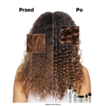 Efekt przed i po użyciu Metal Detox – włosy kręcone, sprężyste i błyszczące