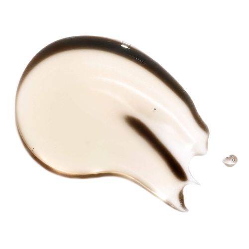 Próbka olejku Absolut Repair w formie rozlanej kropli na białym tle.