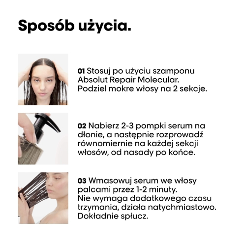 Sposób użycia serum Absolut Repair Molecular krok po kroku