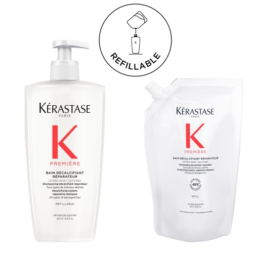 Zestaw z Refill - Szampon z pompką + wkład uzupełniający - Kérastase Première