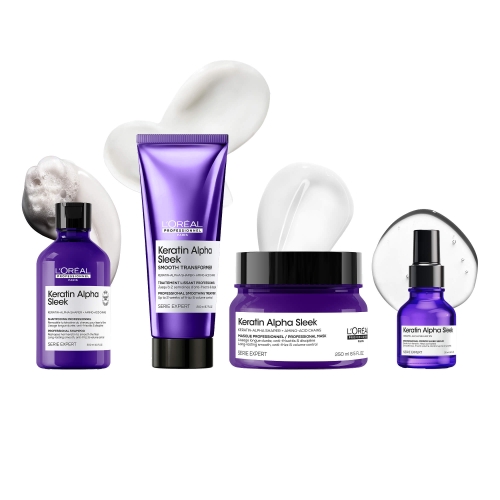 Linia Keratin Alpha Sleek - szampon, kuracja, maska i serum