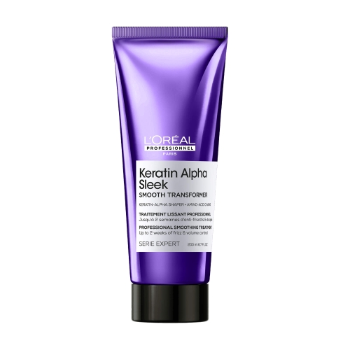 Fioletowa tuba Keratin Alpha Sleek Smooth Transformer 200 ml