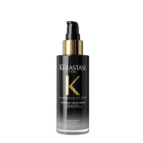 Kérastase Chronologiste serum na noc do włosów osłabionych 90 ml czarna butelka z pompką