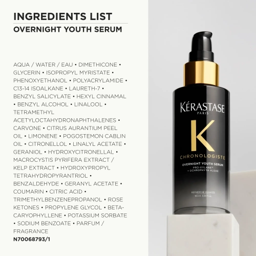 lista składników serum do włosów Kérastase Chronologiste Overnight Youth Serum