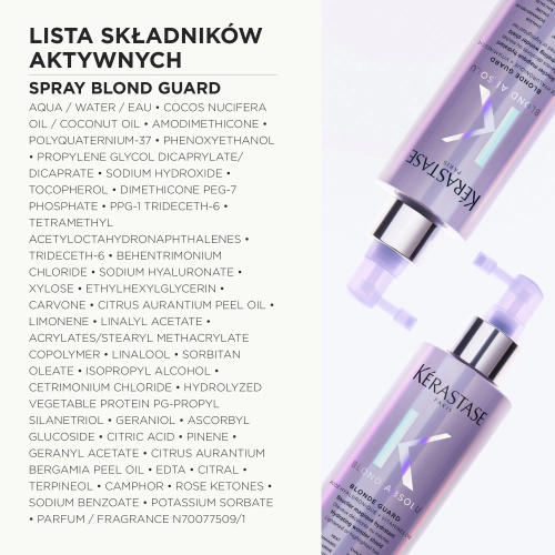 Kérastase Blond Absolu Blonde Guard - lista składników aktywnych sprayu