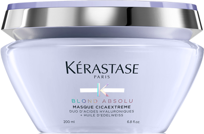 link do produktu Wzmacniająca i odżywiająca maska do włosów blond po zabiegach rozjaśniania 200ml Kérastase Blond Absolu Cicaextreme